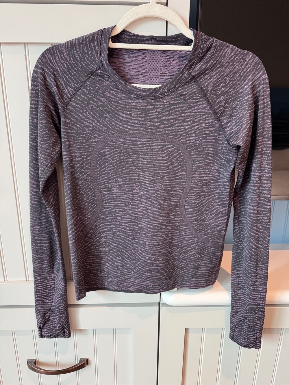 lululemon athletica Long Sleeve Seamless Top in Heathered Mauve